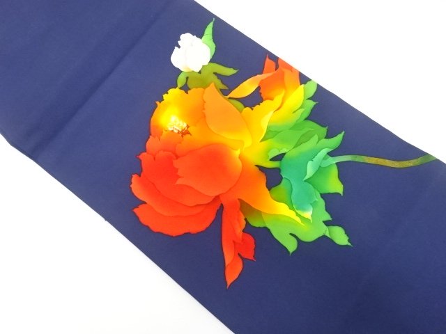 JAPANESE KIMONO / NAGOYA OBI / SHIOZE / PEONY 
